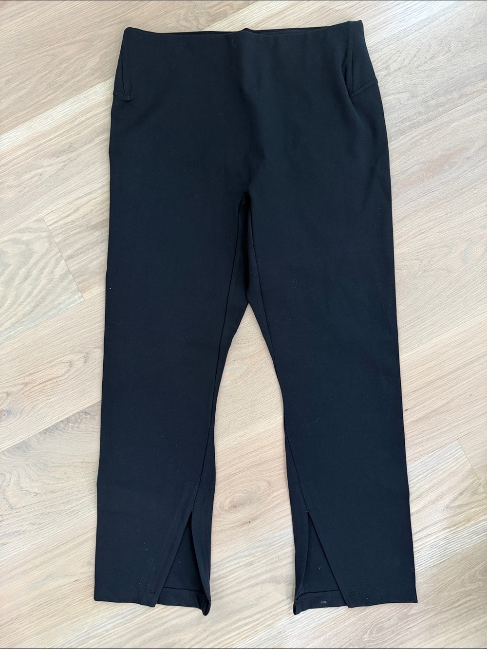SPANX Black Front Split Leg Crop Pants | Size 2X Tall